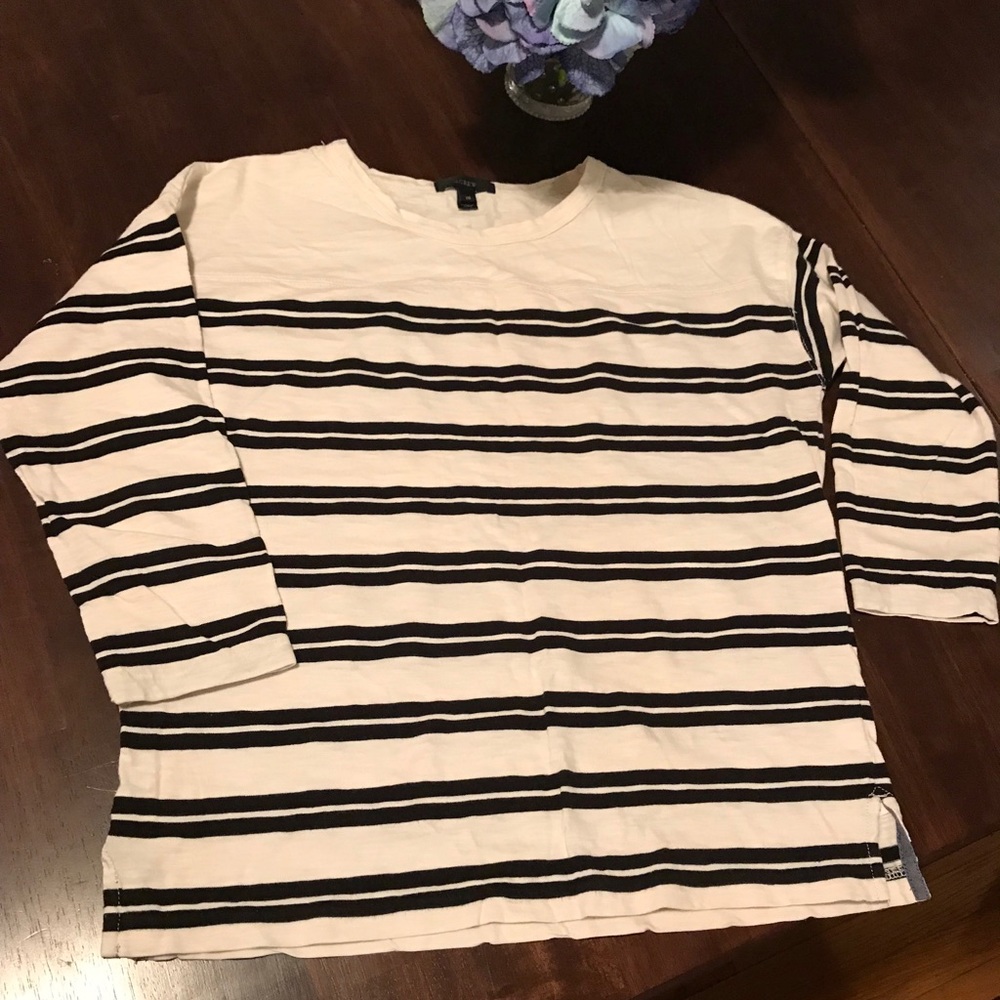 Jcrew striped top-runs big